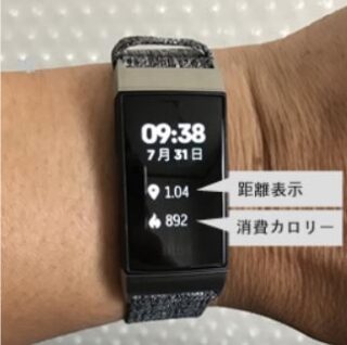Fitbit Charge4_距離・消費カロリー表示00