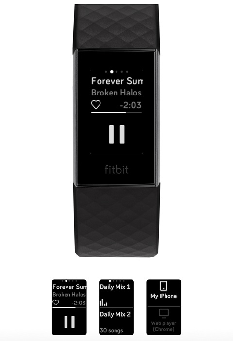 Fitbit Charge4_spotify解説