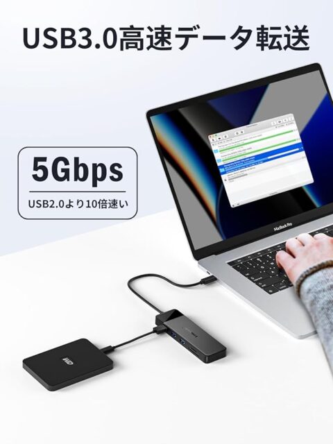 USB3.0×1 USB2.0×2が多彩なポートがさまざまなシナリオに対応