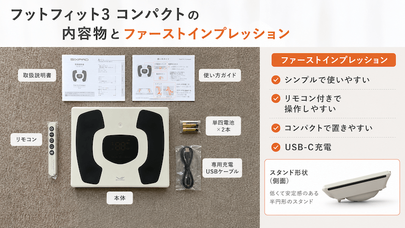 フットフィット3 コンパクト｜内容物とファーストインプレッション